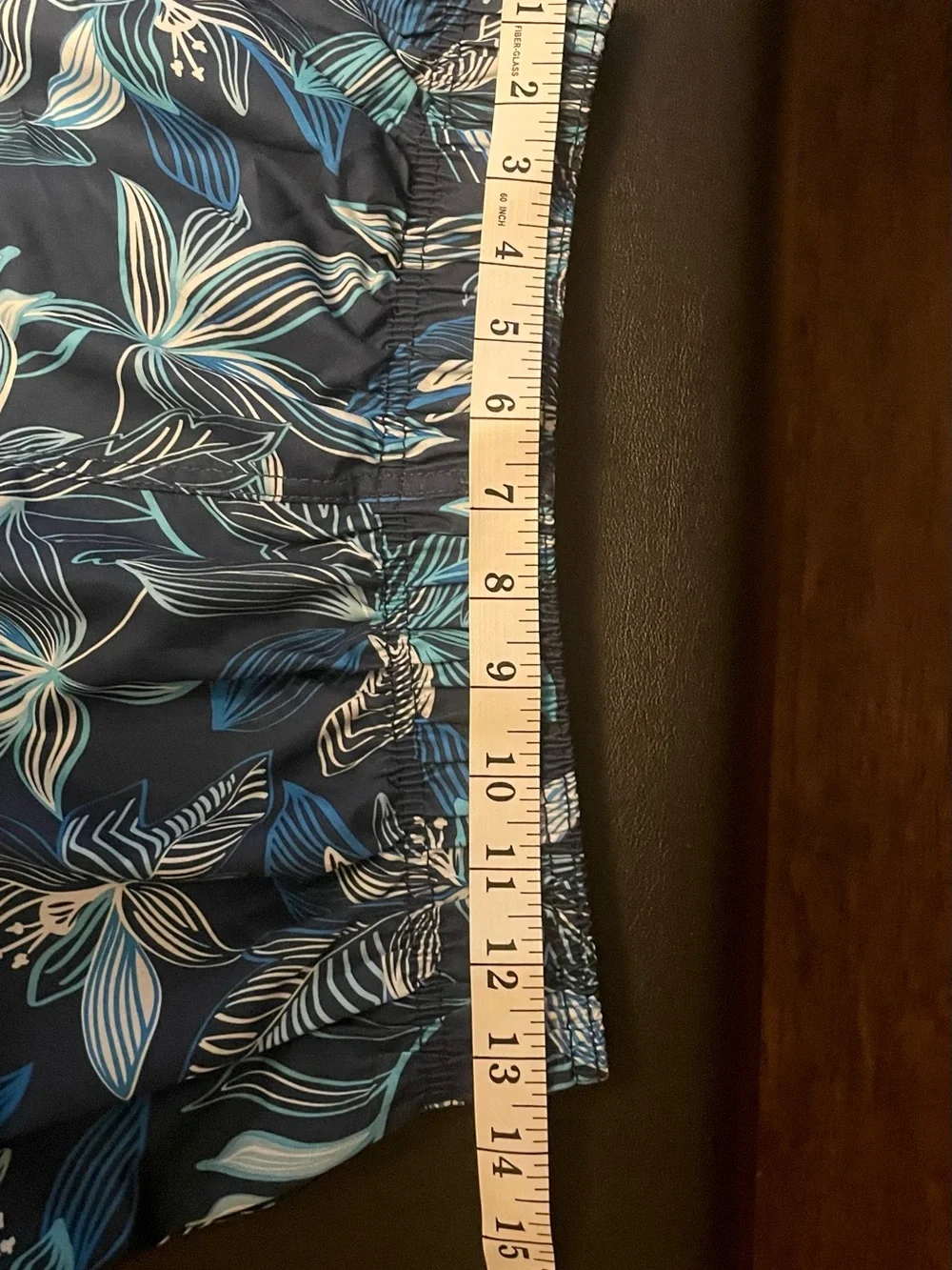 Kanu Surf Blue Tropical Floral Print Swim Trunks New